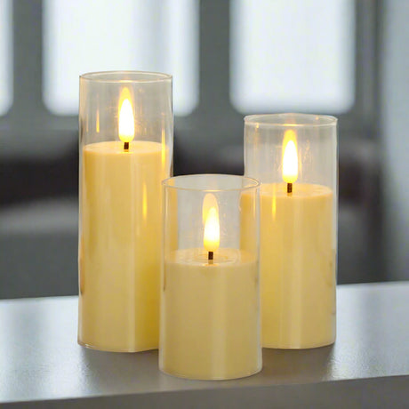 3 in 1 Flameless LED Candle Realistic Flickering Light for Home Decor