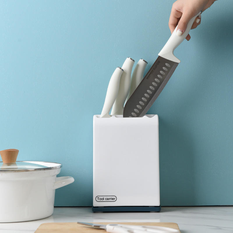 Furaha Finds Kitchen Cutlery Organizer &Tableware drainer PP+TPR material,available in blue and white,space saving cutlery storage with drainage design.