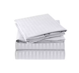 Set of 2 Striped Cotton Bedsheets 6x6 Size  Includes 2 Bedsheets & 2 Pillowcases