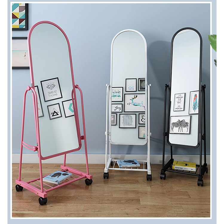 Full Length Dressing Mirror with Wheels-Furaha Finds
