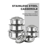 6 Piece Tall Boy Premium Stainless Steel Hotpots Set (1500ml, 2500ml, 3500ml, 5000ml, 7500ml, 10000ml)- Furaha Finds Kenya