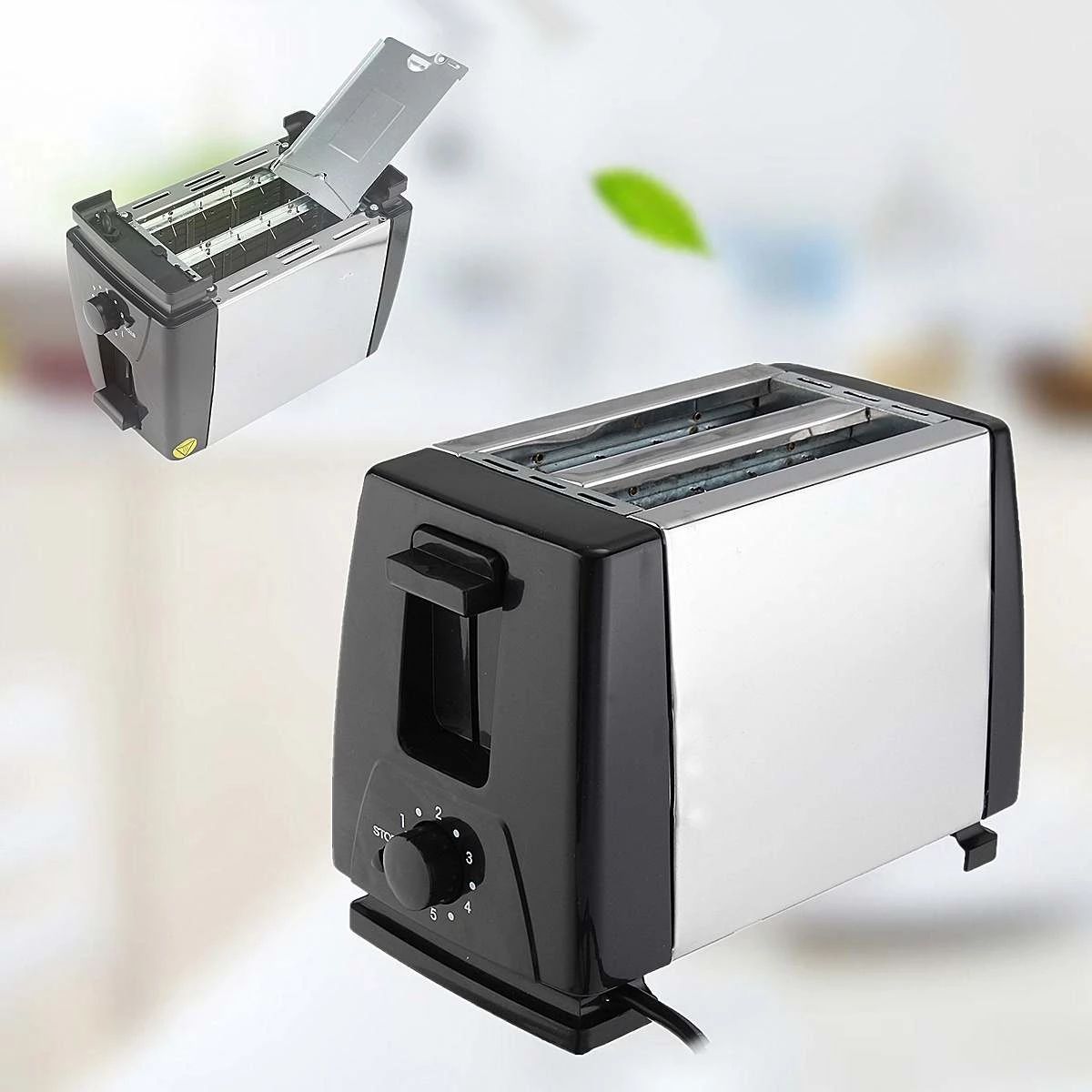 Sokany 2 Slice Stainless Steel Bread Toaster | Compact and Stylish Kitchen Essential