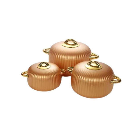 Luxurious Insulated Hotpots 3-Piece Set for Stylish Food Storage- Furaha Finds Kenya