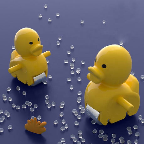 Furaha Finds Duck Slide Kids Toy – Automatic stair climbing with colorful lights, dynamic music, and rechargeable battery.
