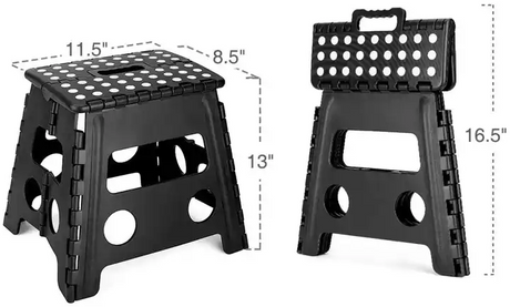 Furaha Finds Heavy-Duty Stepping Stool with Handle – Sturdy, non-slip step stool