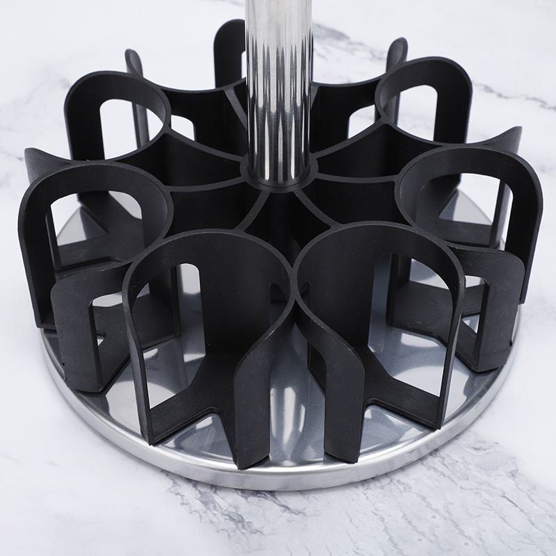 8-in-1 Rotating Spice Carousel Glass Containers with Stainless Steel Lids- Furaha Finds Kenya