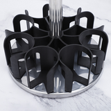 8-in-1 Rotating Spice Carousel Glass Containers with Stainless Steel Lids- Furaha Finds Kenya