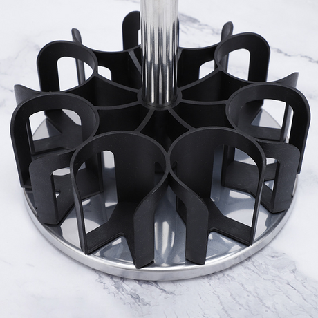 8-in-1 Rotating Spice Carousel Glass Containers with Stainless Steel Lids- Furaha Finds Kenya