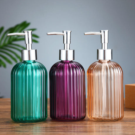 High Quality Glass Soap Dispenser 420ml MultiPurpose Pump Bottle for Soap, Shampoo, and Lotion