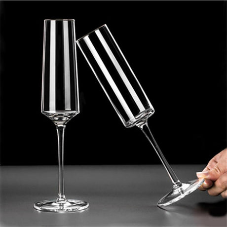 Polycarbonate Champagne Flute Glasses | Set of 6 Clear Acrylic Toasting Glasses | 150ml Capacity- Furaha Finds Kenya