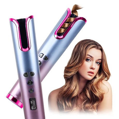 Cordless Hair Curler | Rechargeable, Portable, with Temperature Control- Furaha Finds Kenya