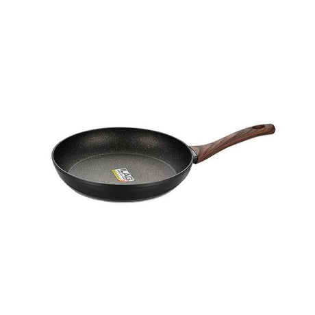 28cm Redstone Nonstick Pan with Wooden Handle | Induction Compatible | Bright Red with Ergonomic Handle- Furaha Finds Kenya