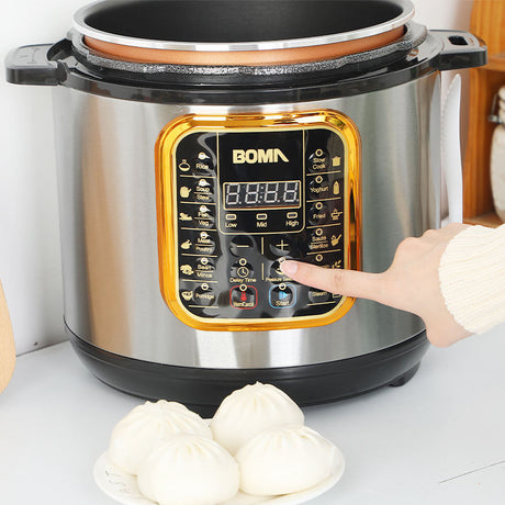 BOMA Multifunctional Electric Pressure Cooker BM 60-1 | 6 Liter Capacity | Stainless Steel & Non-Stick Inner Pot- Furaha Finds Kenya