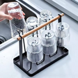 Luxury Iron Cup/Glass Holder Rack | 6 Hangers, Corrosion Resistant- Furaha Finds Kenya