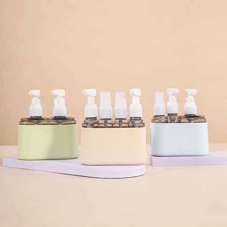 4in1 50ml Travel Bottle Set for Shampoo, Shower Gel, Hand Wash, Lotion Travel Kit with 32 Labels & Funnel- Furaha Finds Kenya