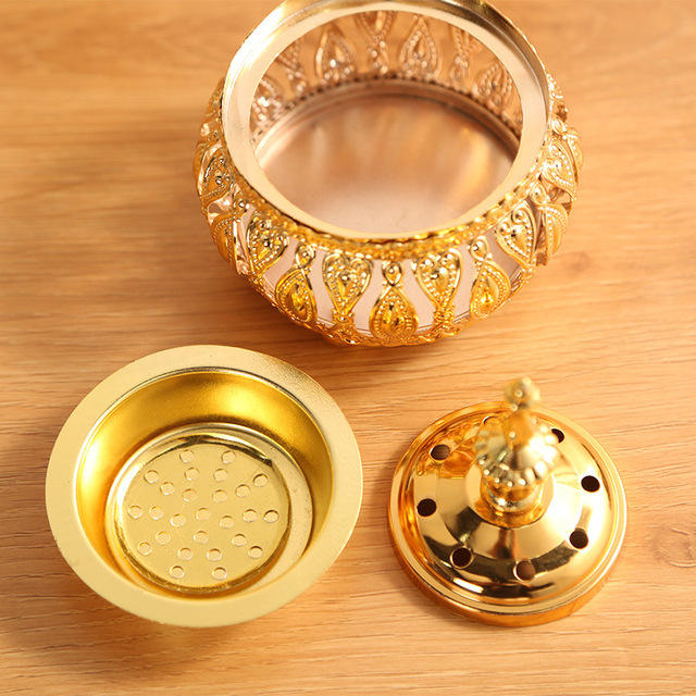Gold Incense Burner- Furaha Finds Kenya