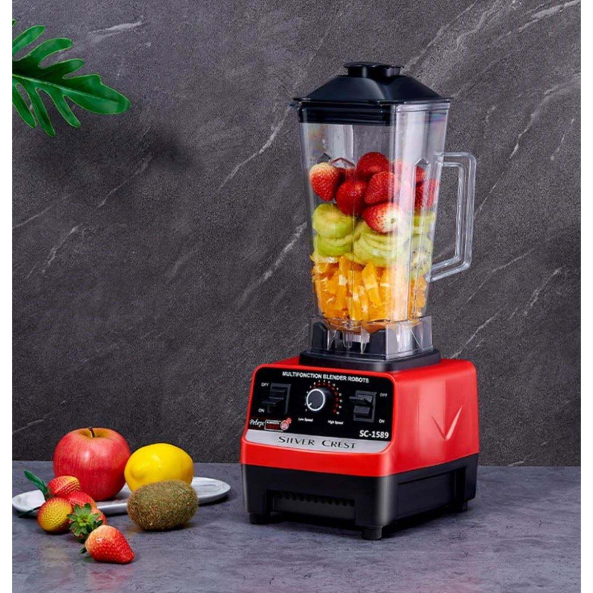 2in1 Silver Crest Blender 4500 Watts Electric Multifunction Stainless Steel Blender with Beauty Blades for Household Use- Furaha Finds Kenya