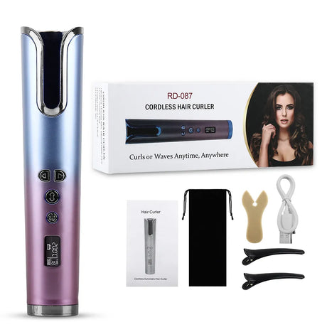Cordless Hair Curler | Rechargeable, Portable, with Temperature Control- Furaha Finds Kenya