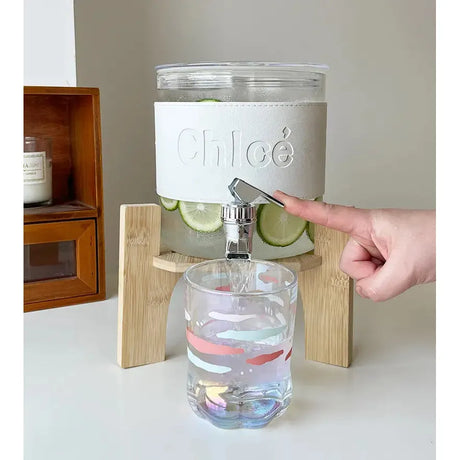 Chlce Juice Dispenser 2.3L Glass Jug with Acrylic Lid Heat Resistant & Airtight with Filter & Faucet- Furaha Finds Kenya