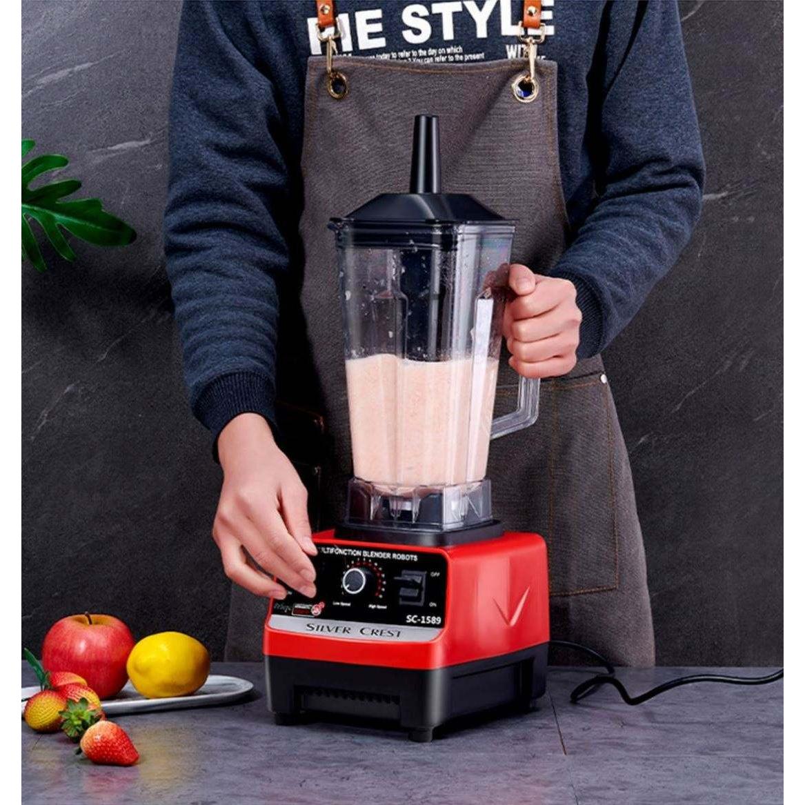 2in1 Silver Crest Blender 4500 Watts Electric Multifunction Stainless Steel Blender with Beauty Blades for Household Use- Furaha Finds Kenya