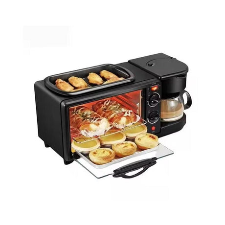 3in1 Sokany Breakfast Maker | Multifunctional Electric Crepe Machine | Mini Round Breakfast Sandwich, Waffle & Crepe Panini Maker.