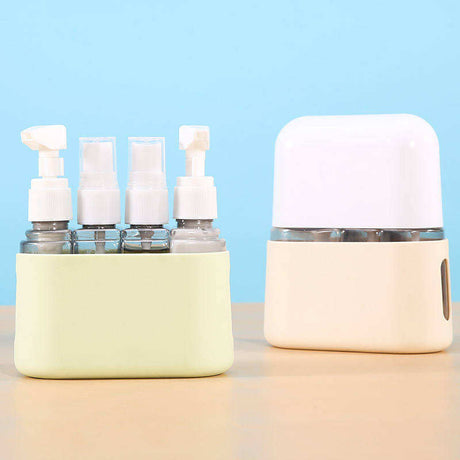 4in1 50ml Travel Bottle Set for Shampoo, Shower Gel, Hand Wash, Lotion Travel Kit with 32 Labels & Funnel- Furaha Finds Kenya