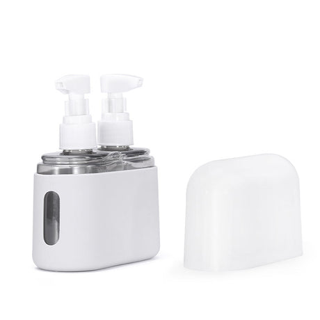 4in1 50ml Travel Bottle Set for Shampoo, Shower Gel, Hand Wash, Lotion Travel Kit with 32 Labels & Funnel- Furaha Finds Kenya