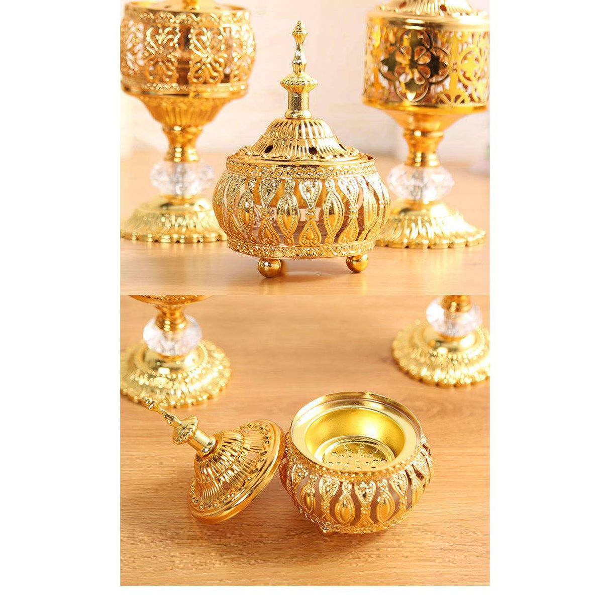 Gold Incense Burner- Furaha Finds Kenya