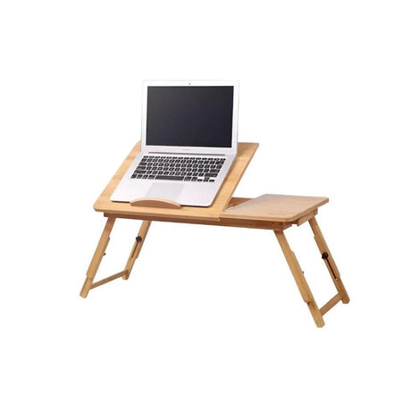 Foldable Multipurpose Bamboo Laptop Table | Double Cooling Fans | Drawer | Portable Design