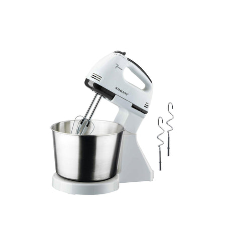 Sokany Cordless Dough Kneading Machine | 2L Mini Stand Mixer | Multifunctional Food Mixer with Bowl | Food Processor & Hand Mixer | 250W Power