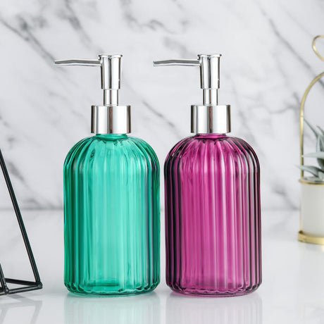 High Quality Glass Soap Dispenser 420ml MultiPurpose Pump Bottle for Soap, Shampoo, and Lotion