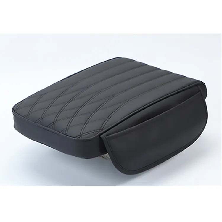 Car Armrest with Tissue Storage Universal Pad & Protective Cushion Support Multifunctional Booster Pad (Black, Grey, Brown, Beige)