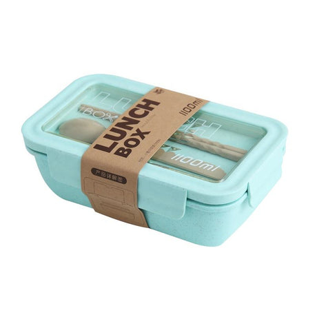 Bento Lunch Box with 2 Compartments & Chopsticks- Furaha Finds Kenya