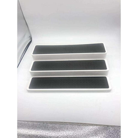 3 Tier Plastic Non-Slip Spice Rack | Waterproof Kitchen Pantry & Cabinet Organizer | Multi-Purpose 3 Tier Spice Shelf in Grey & White- Furaha Finds Kenya