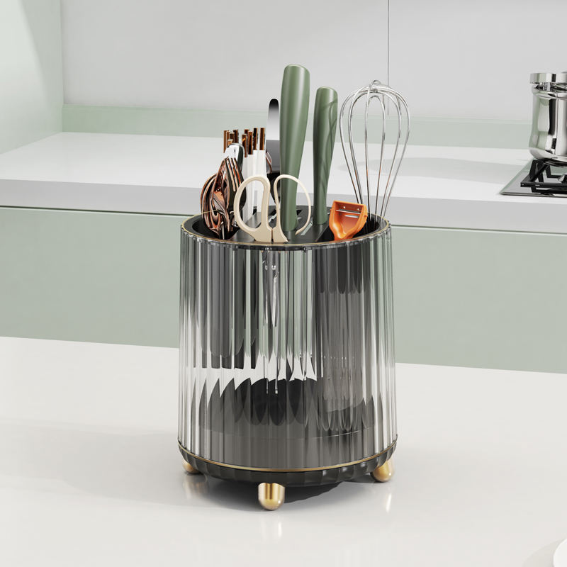 Luxury MultiFunctional Rotary Knife Rest Elegant Drainage storage Rack- Furaha Finds Kenya