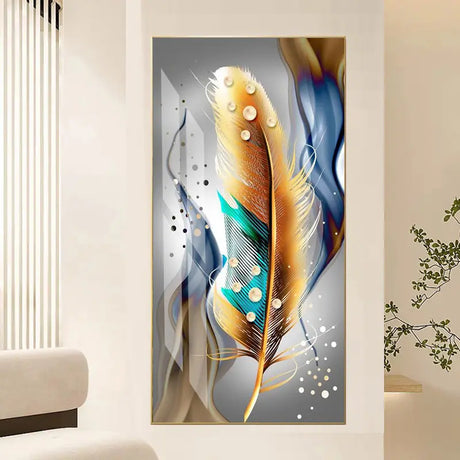 Crystal Porcelain Decorative Painting Elegant Wall Art for Office Bedroom Kitchen & Living Room (40x80cm)- Furaha Finds Kenya
