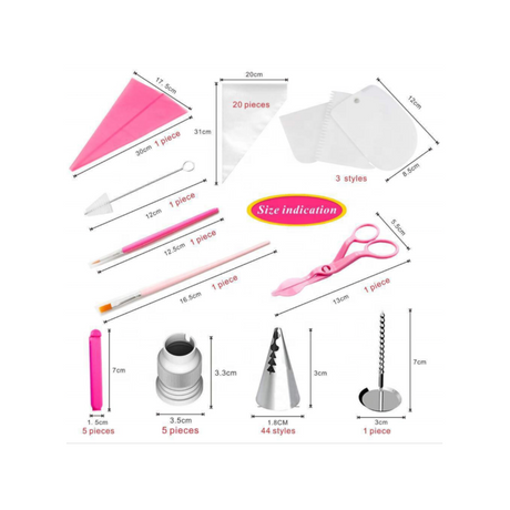 83 Piece Cake Decorator Set | Comprehensive Cake Decorating Tools | Includes Piping Tips, Nozzles, Icing Bags, Spatulas & More- Furaha Finds Kenya
