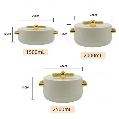 Redberry Plastic Designer Hotpot | "Concord" 3Piece Set | 2400ml, 3000ml, 3600ml | Durable Plastic with Sophisticated Finish- Furaha Finds Kenya