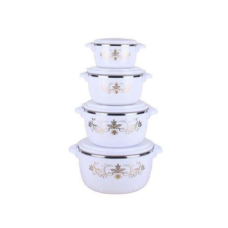 4 Piece Insulated Stainless Steel Casserole Hotpot Set | Capacity: 1L, 2L, 4L, 6L | Keep Food Hot & Fresh- Furaha Finds Kenya