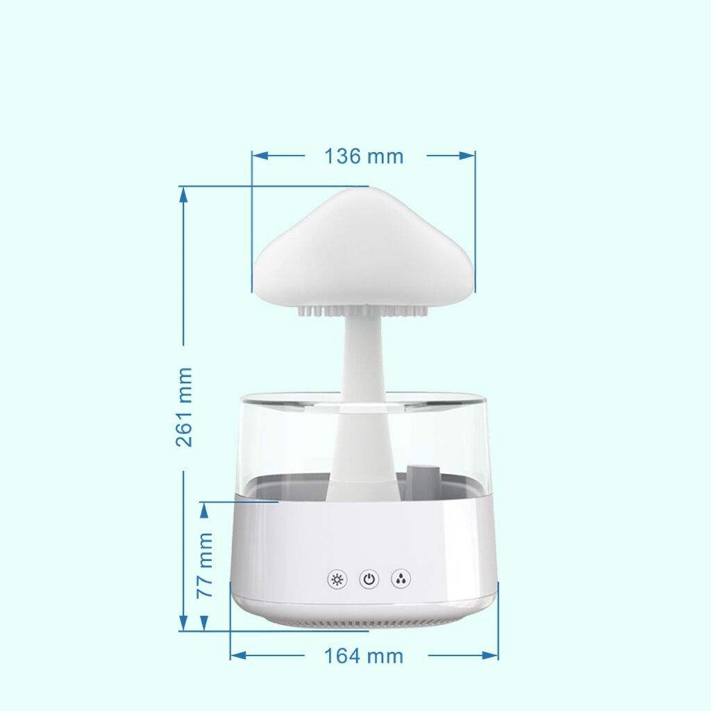 Bluetooth Speaker Rain Cloud Humidifier 7 Color LED Essential Oil Diffuser- Furaha Finds Kenya