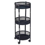 360° Foldable Rotating Multi Layer Vegetable/Fruit Rack White & Black- Furaha Finds Kenya