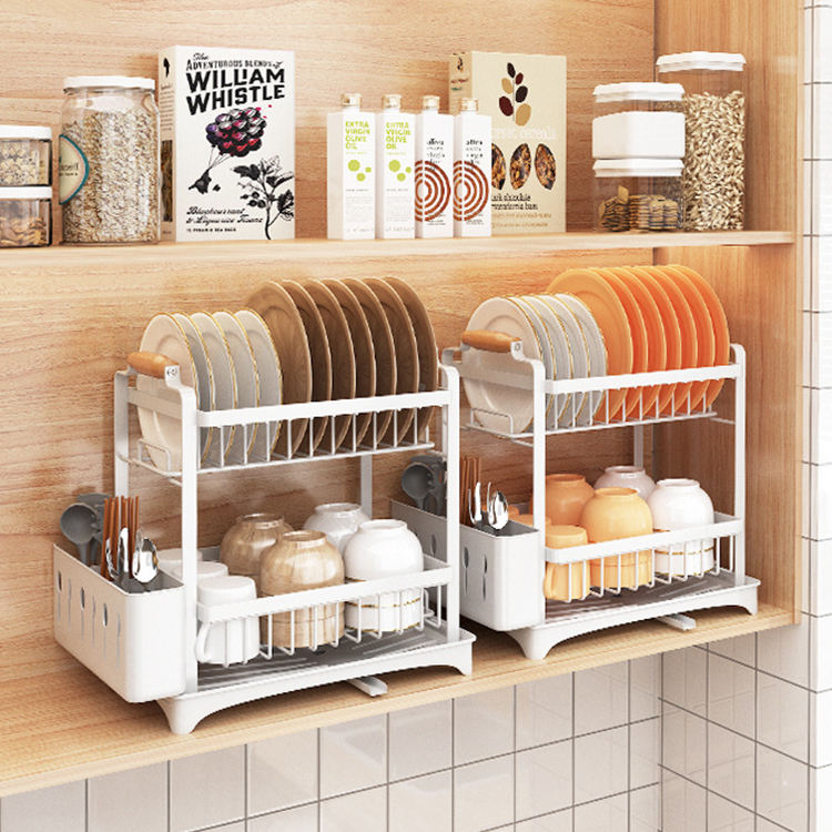 High Quality Classy Dish Rack Rust Proof Kitchen Organizer Compact Cutlery & Dish Drainer- Furaha Finds Kenya