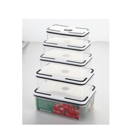 5 in 1 Plastic Transparent Fridge Food Storage Containers | Stackable Food Organizers | BPA-Free Kitchen Storage Set- Furaha Finds Kenya
