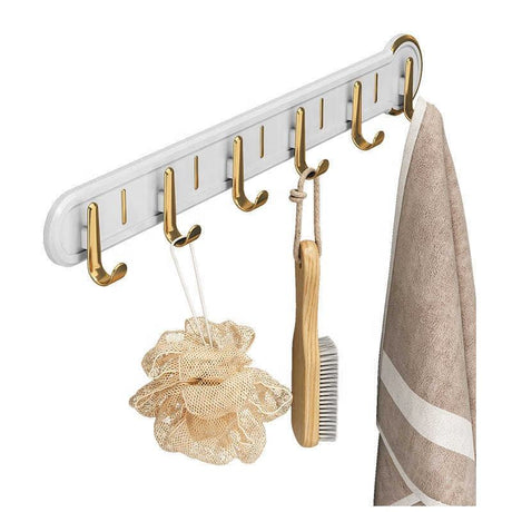 Furaha Finds Wall-Mounted Hanging Rack with 6 Hooks