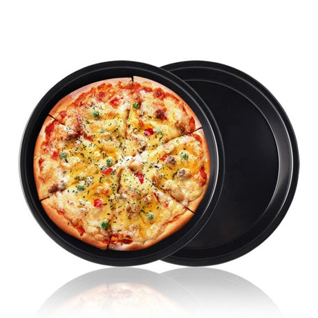 3Piece NonStick Pizza Pan Set | Carbon Steel | 24cm, 26cm, 28cm | Durable & Easy Handling- Furaha Finds Kenya