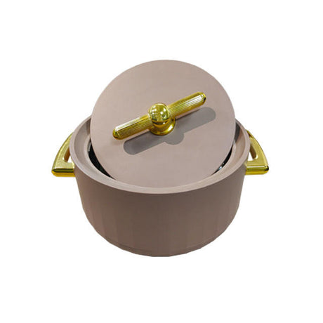 Antalya 4pcs Insulated Hotpot Set | Durable Hot Food Storage & Serving Set | Stackable Design (Brown)- Furaha Finds Kenya