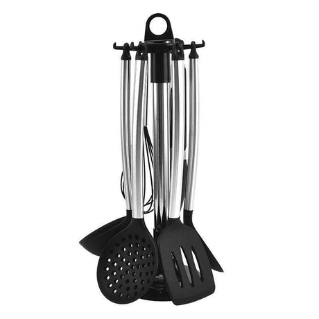 7 Piece Grey Silicone Kitchen Utensil Set, Durable & Heat-Resistant.- Furaha Finds Kenya