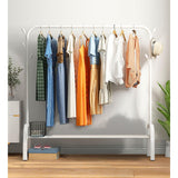 Clothing Rack with Lower Storage Shelf & Side Hooks | Sturdy Metal Frame | Space-Saving Clothes & Shoe Organizer