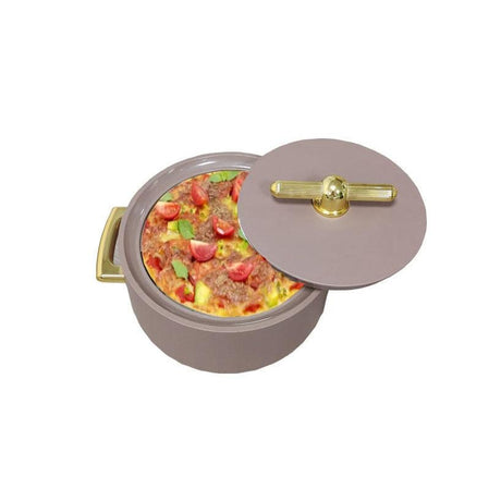 Antalya 4pcs Insulated Hotpot Set | Durable Hot Food Storage & Serving Set | Stackable Design (Brown)- Furaha Finds Kenya