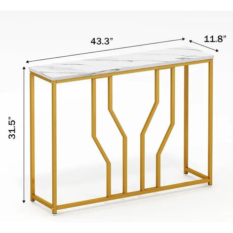 Hallway Console Table | MDF with Steel Frame | 120 x 30 x 60 cm | Up to 30 kg Load Capacity
